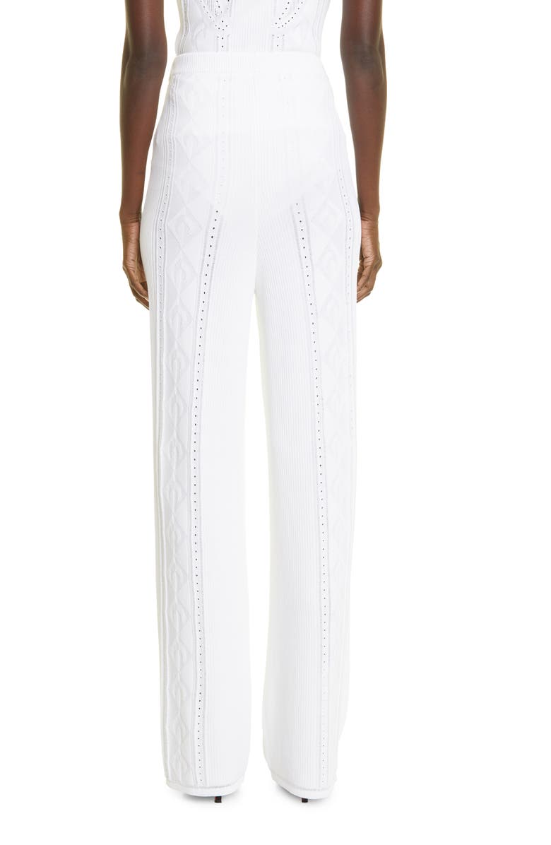 Marine Serre Lunar Pointelle Sweater Pants, Alternate, color, 