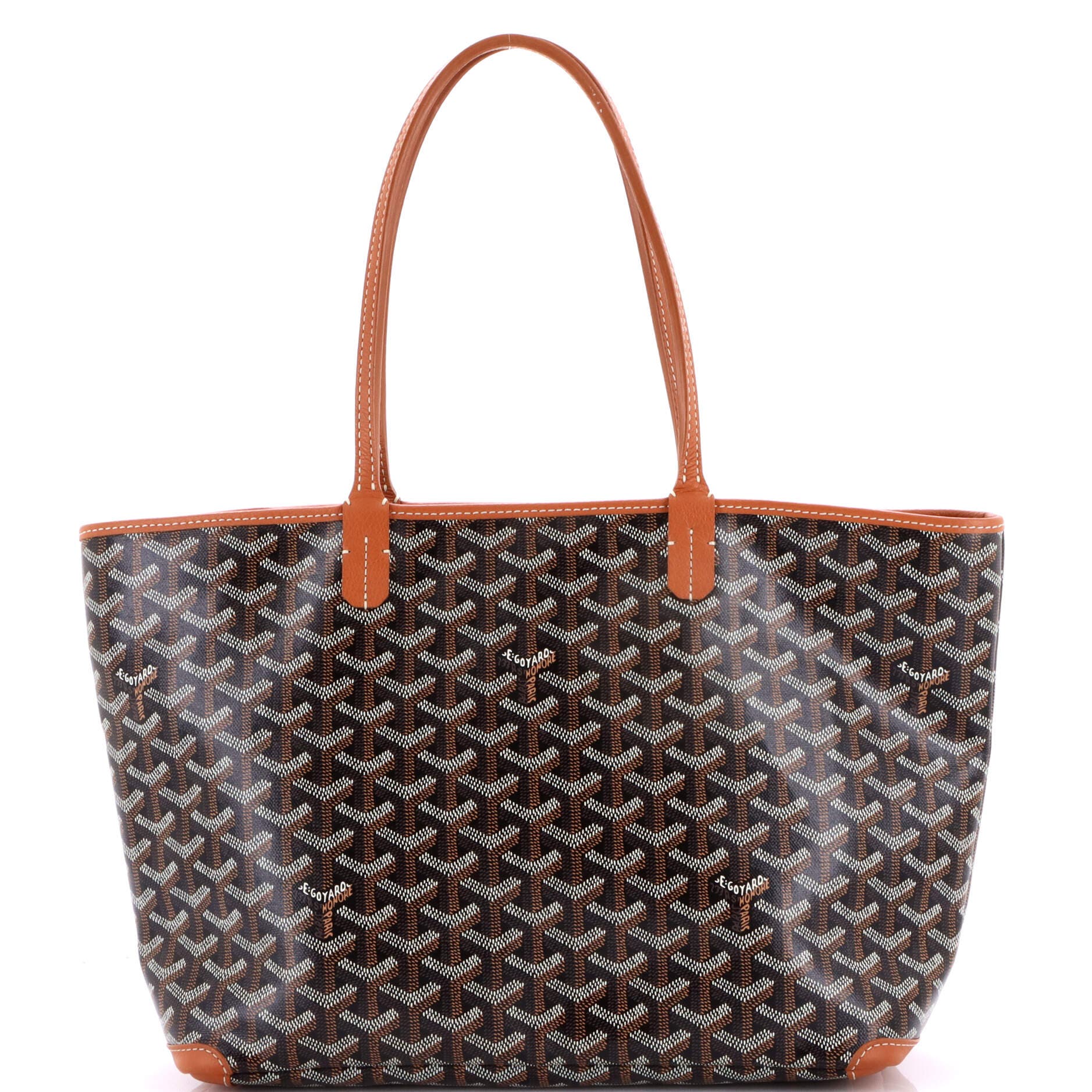 Pre-Owned Goyard Artois Tote Coated Canvas PM, Main, color, Brown