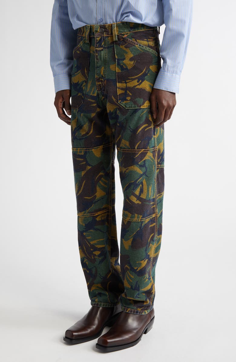 Martine Rose Reversible Camo Jeans, Alternate, color,