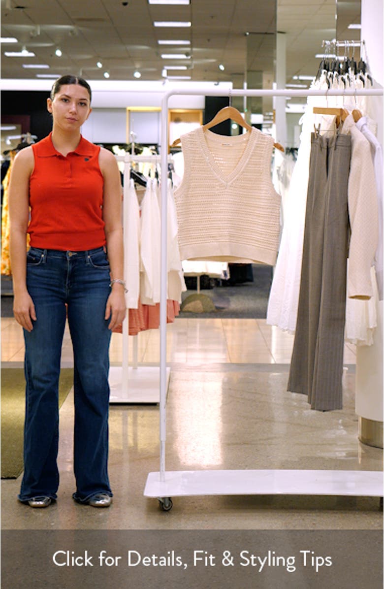 Crochet V-Neck Sweater Vest, sales video thumbnail