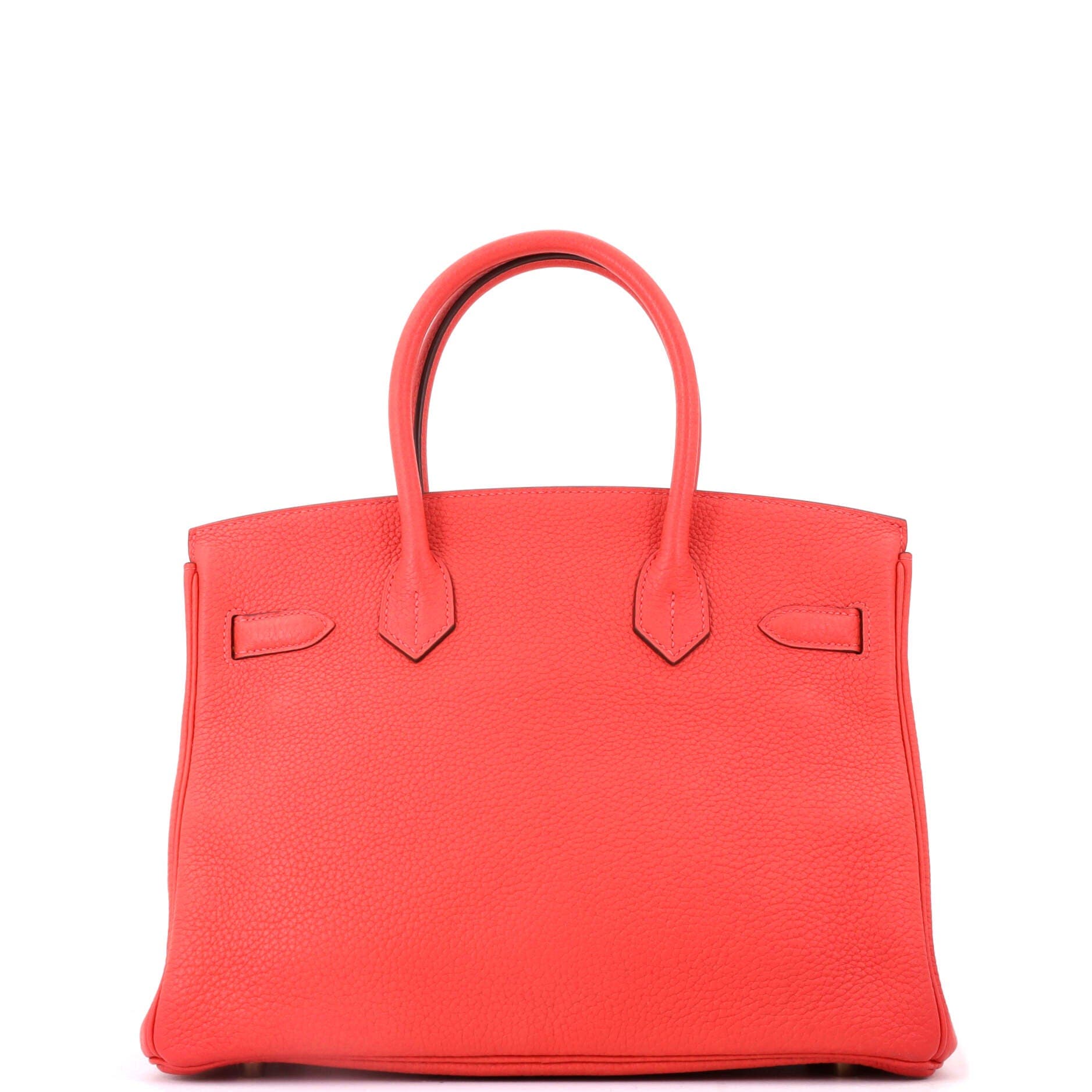 Birkin Handbag Red Clemence with Gold Hardware 30, Alternate, color, Red