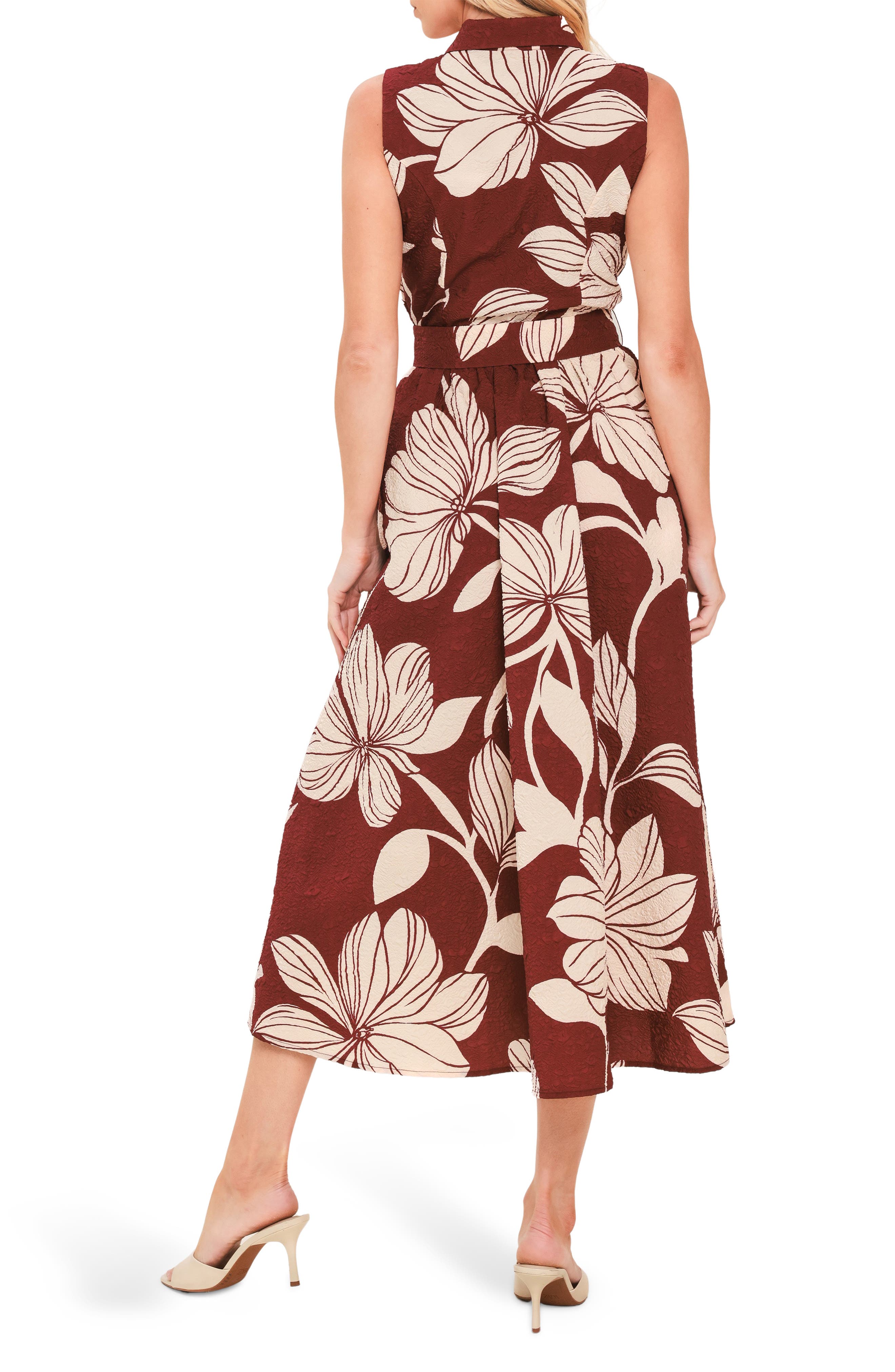 FLYING TOMATO Printed Belted Midi Shirtdress (Women) | Nordstromrack