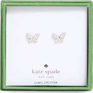 Kate Spade New York pavé cubic zirconia butterfly stud earrings