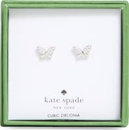 Kate Spade New York pavé cubic zirconia butterfly stud earrings
