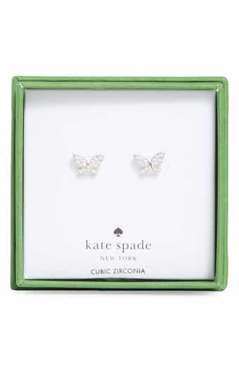 Kate Spade New York pavé cubic zirconia butterfly stud earrings