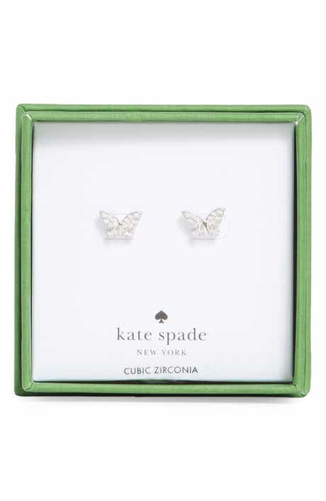 Kate Spade New York pavé cubic zirconia butterfly stud earrings