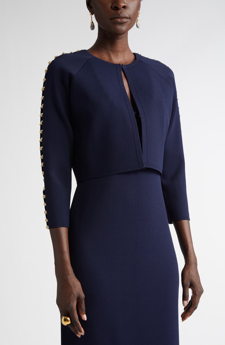 ST. JOHN Suspended Pavé Milano Knit Cardigan, Alternate, color,