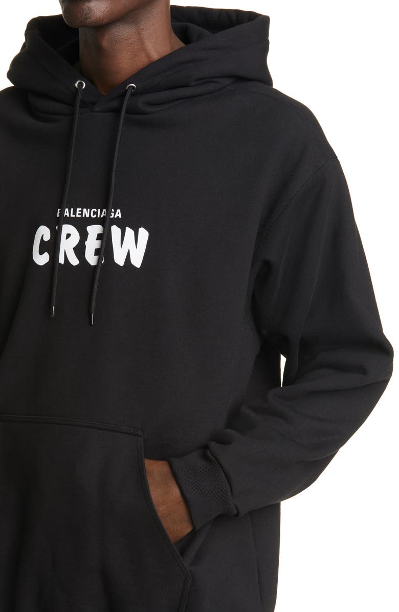 Balenciaga Crew Oversize Men's Graphic Hoodie, Alternate, color,