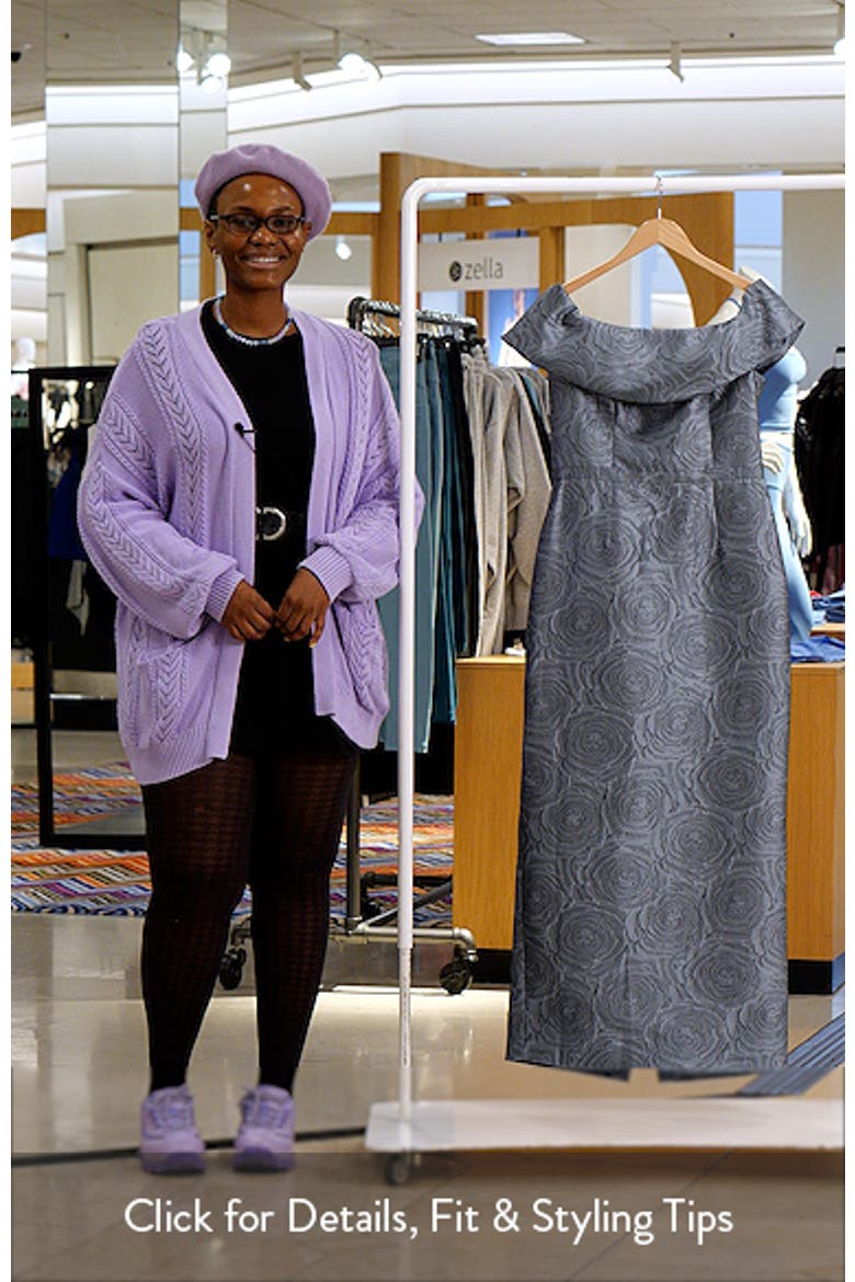 Metallic Jacquard Off the Shoulder Gown (Women) | Nordstrom