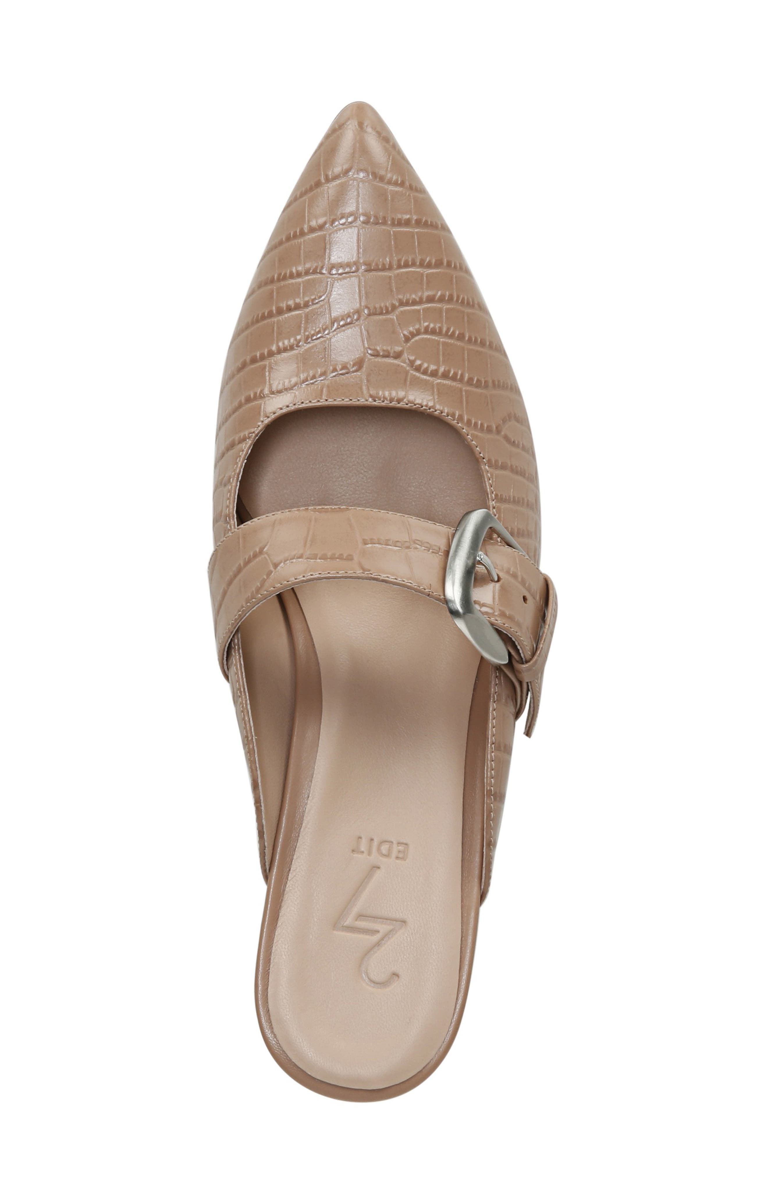 27 Edit Maizey Mule, Alternate, color, TAUPE CROCO PATENT LEATHER