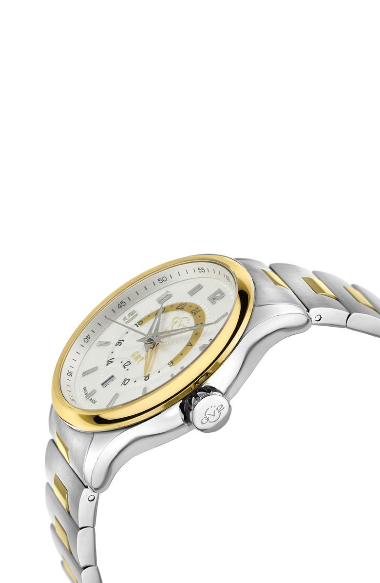 GV2 GEVRIL Men's Giromondo Two-tone Multifunction Bracelet Watch, 40mm, Alternate, color, Two Tone Ss-G