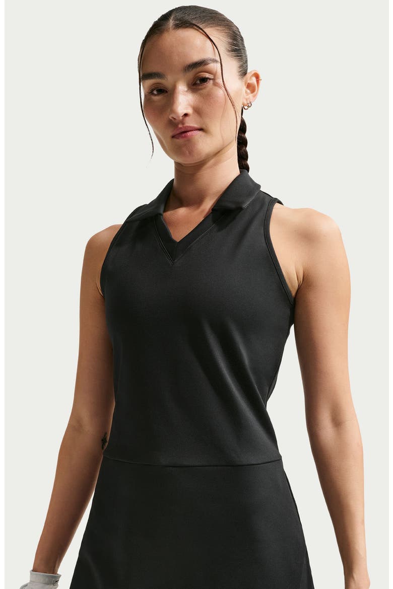 Golf Club Dri-FIT Sleeveless Dress, Alternate, color, BLACK/SAIL