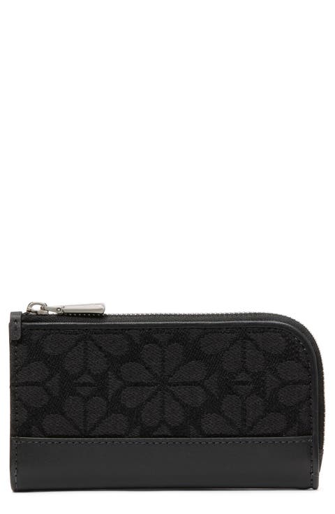 devin spade floral jacquard bifold wallet