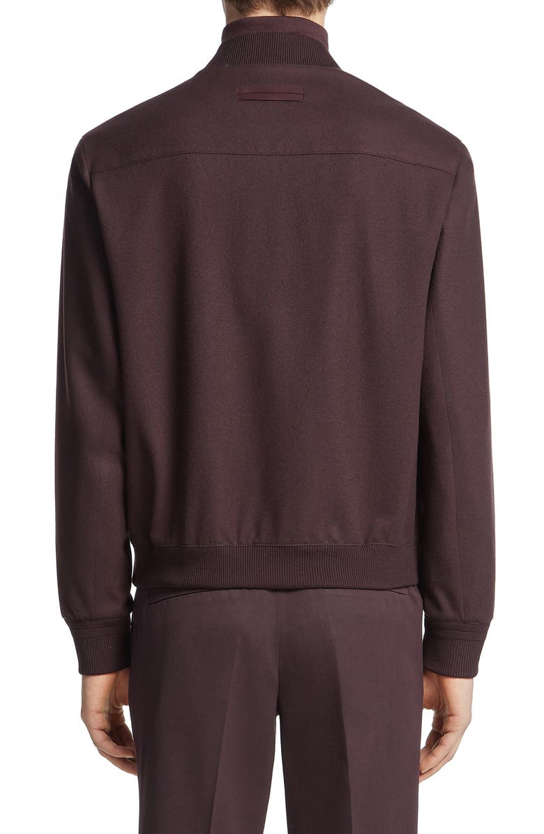 ZEGNA Water Repellent Elements Oasi Cashmere Bomber Jacket, Alternate, color, 