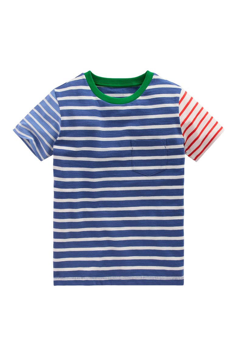 Kids' Stripe Cotton T-Shirt, Main, color, HOTCH SLEEVE