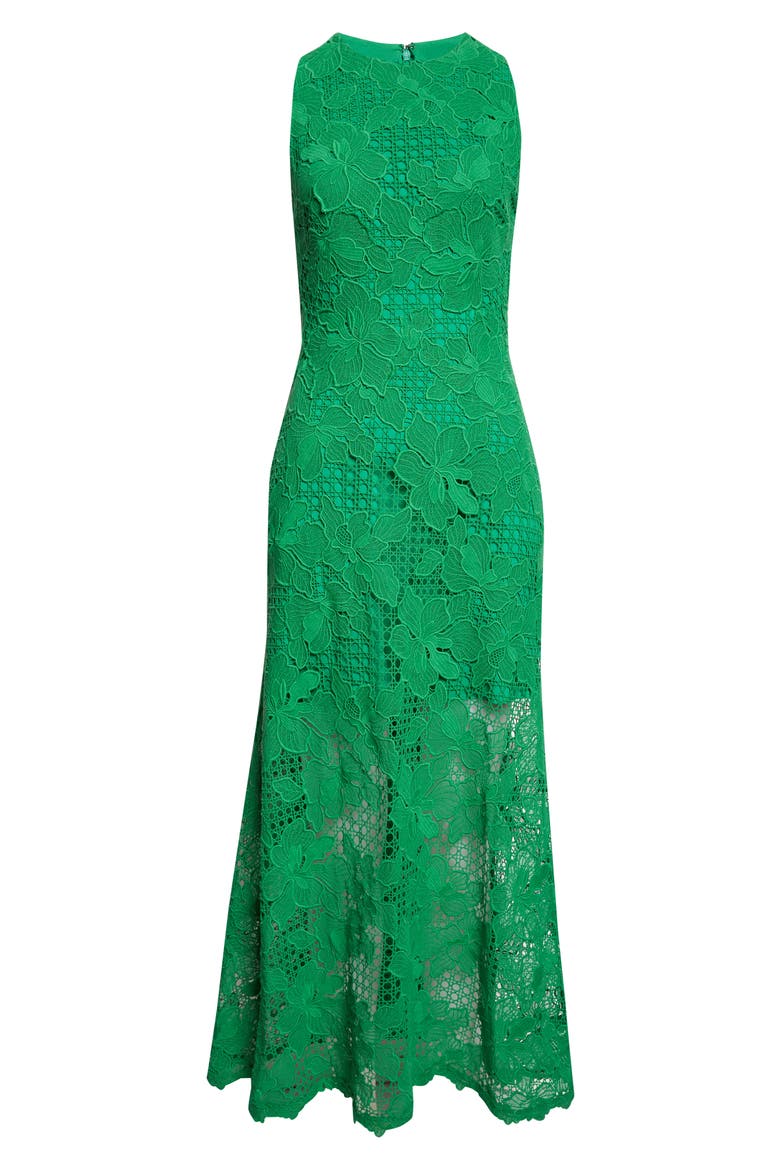 Lattice Guipure Lace Midi Dress, Alternate, color, FERN