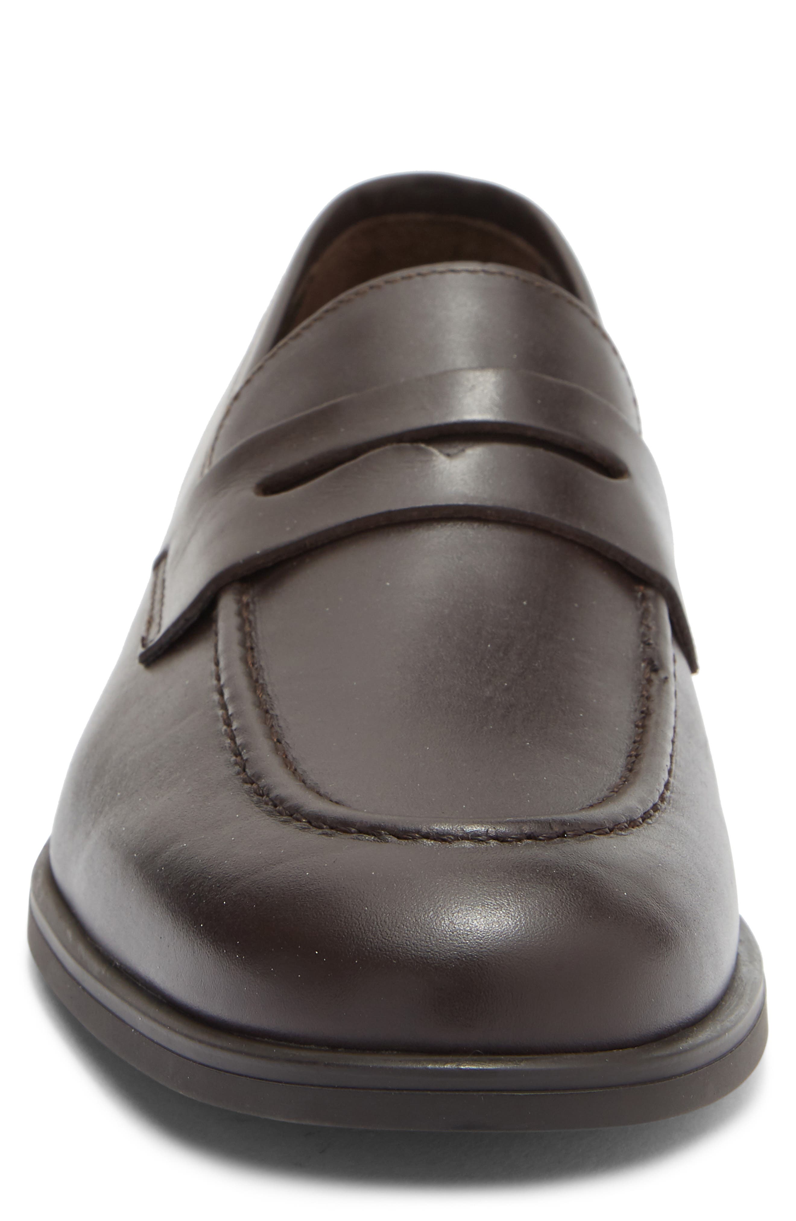 Fabrizio Penny Loafer, Alternate, color, DARK BROWN LEATHER
