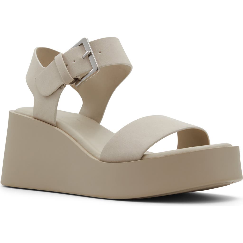 Call It Spring Merisa Platform Wedge Sandal In Light Grey