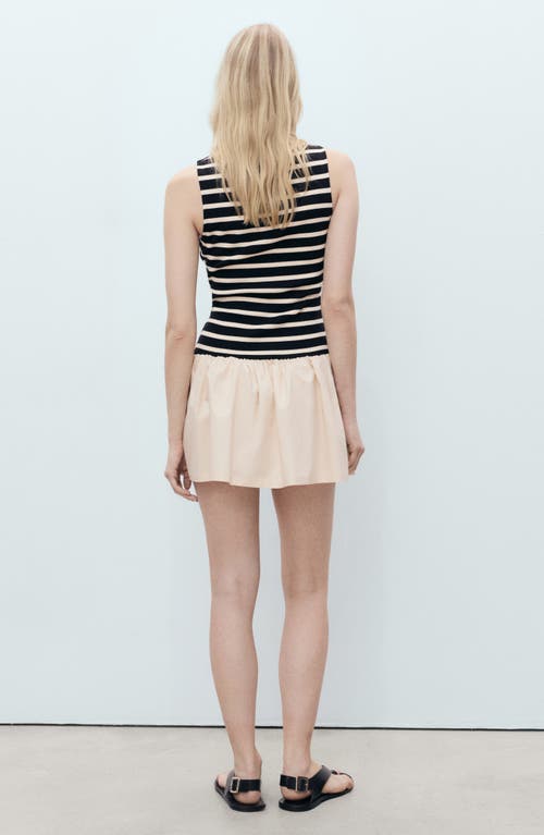 Mango Dove Tank Minidress In Black