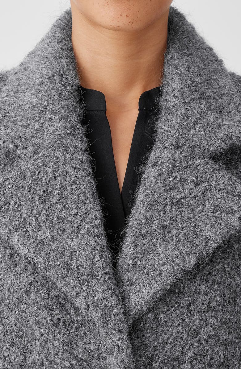 Eileen Fisher Notched Lapel Alpaca & Wool Blend Coat, Alternate, color, 