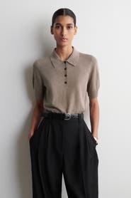 COS Shrunken Wool-Blend Polo Shirt