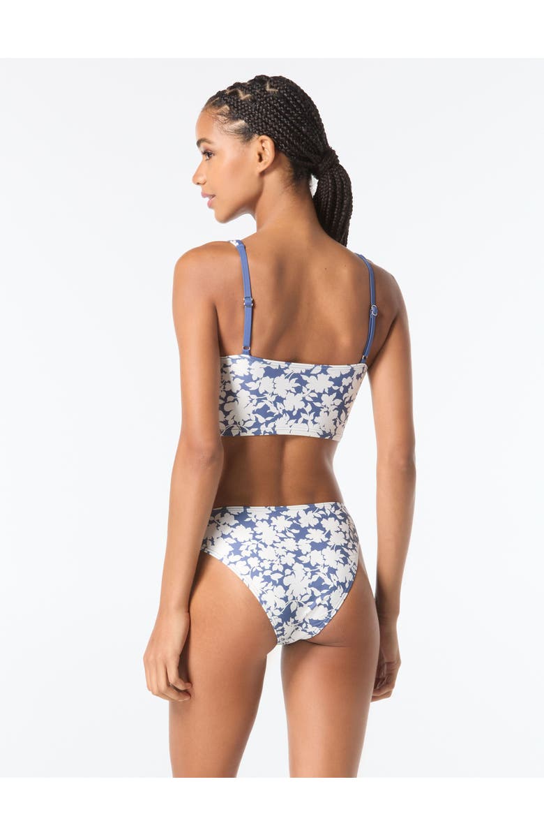 MICHAEL Michael Kors Lace Up Crop Top, Alternate, color, Blue