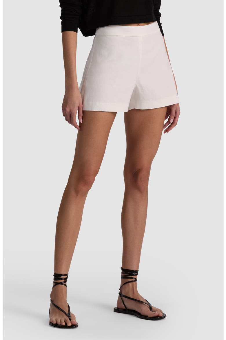 Hera Linen Blend Shorts, Alternate, color, OFF WHITE