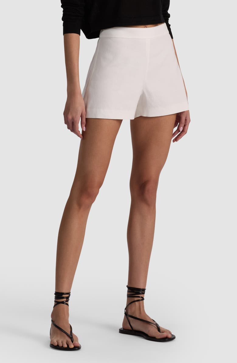 Alice + Olivia Hera Linen Blend Shorts, Alternate, color, Off White