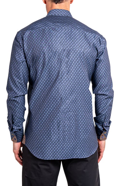 Maceoo Einstein Ascension Contemporary Fit Button-up Shirt In Blue