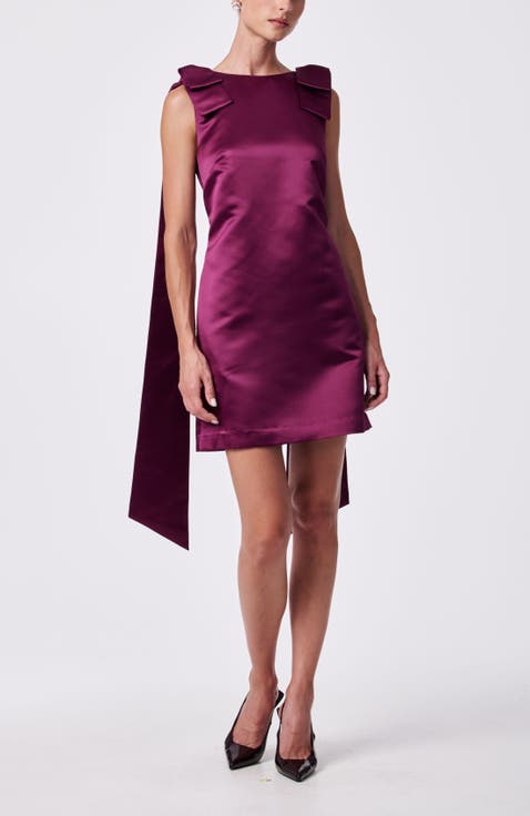 Priscilla Satin Cocktail Dress