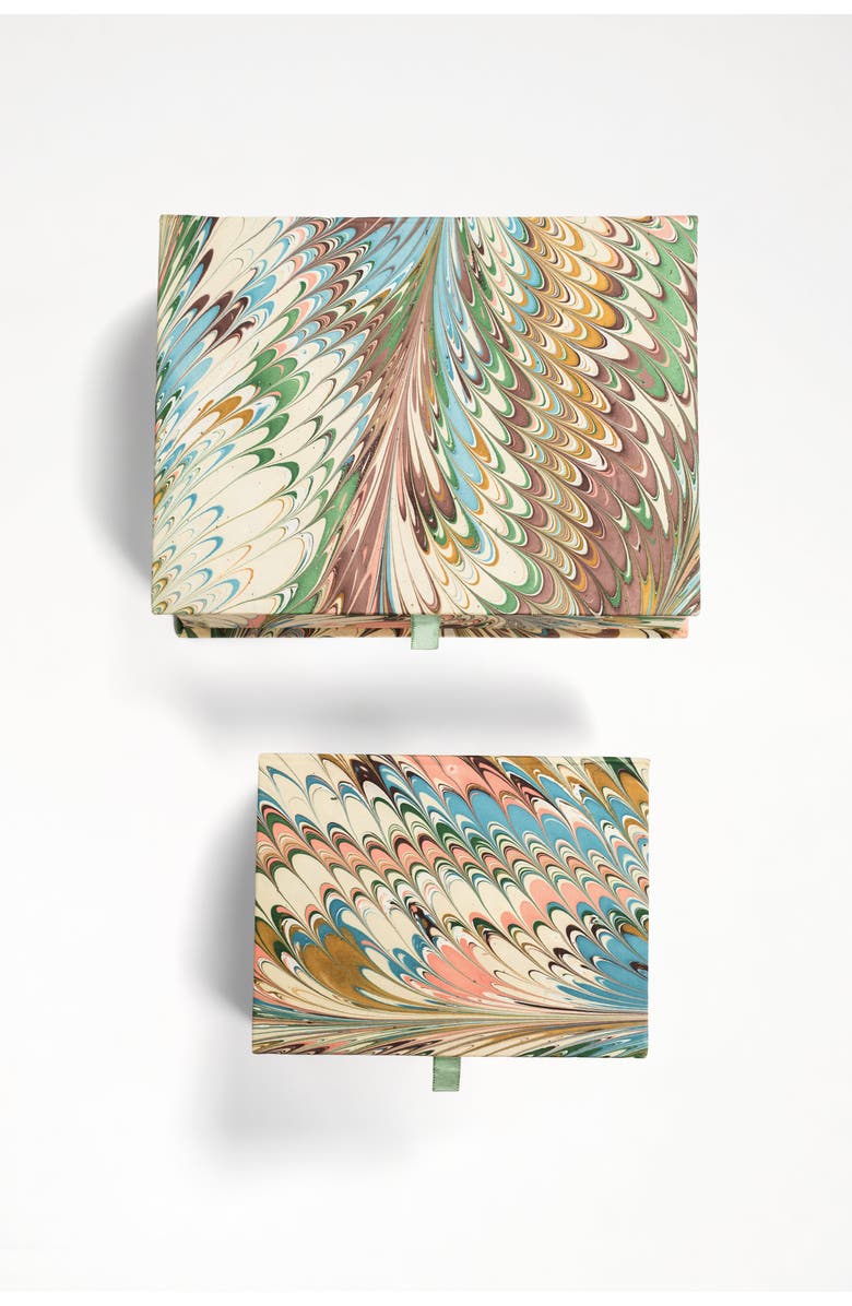 Inner Child Hand Marbled Keepsake Box - Set of 2, Alternate, color, Marble