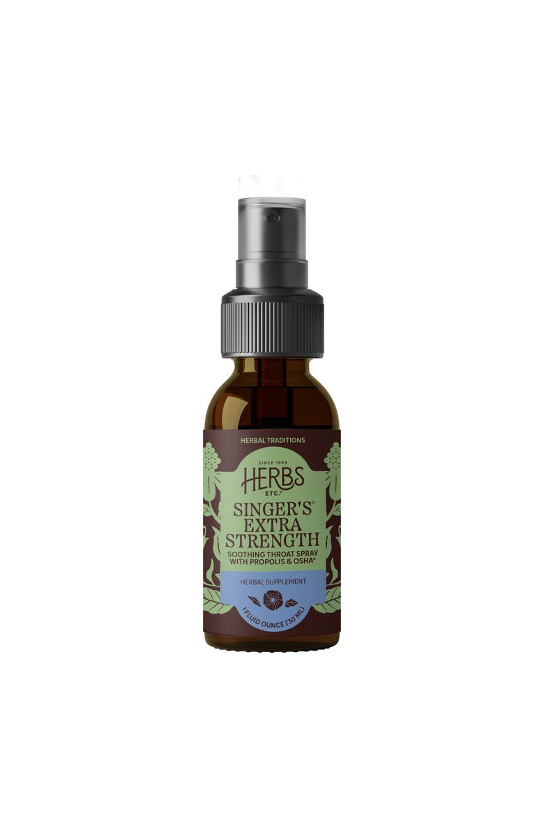 Singer's Saving Grace Extra Strength - Herbal Remedy Spray Aids Throat Comfort & Health - Soothing Hydrating Throat Support - Throat Relief Spray with Licorice - 1 fl oz, Main, color, No Color