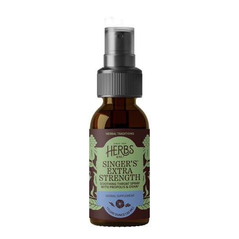 Singer's Saving Grace Extra Strength - Herbal Remedy Spray Aids Throat Comfort & Health - Soothing Hydrating Throat Support - Throat Relief Spray with Licorice - 1 fl oz (About 75 Serving)