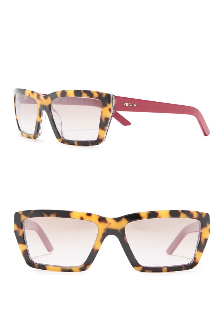 Millennial 57mm Rectangle Sunglasses, Main, color, BLUE