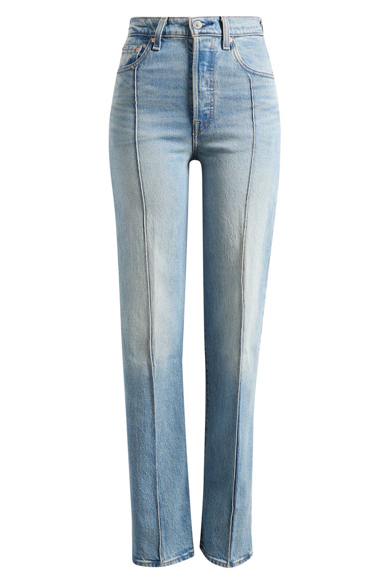 Ribcage Seamed Straight Leg Jeans, Alternate, color, WHAT NOW PSK