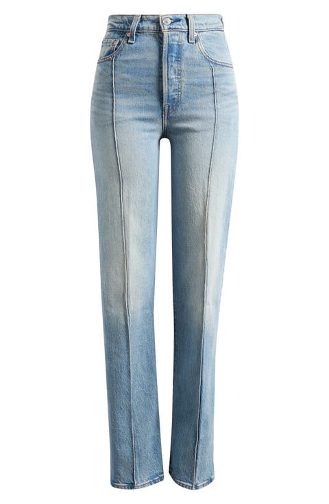 Ribcage Seamed Straight Leg Jeans (What Now PSK)