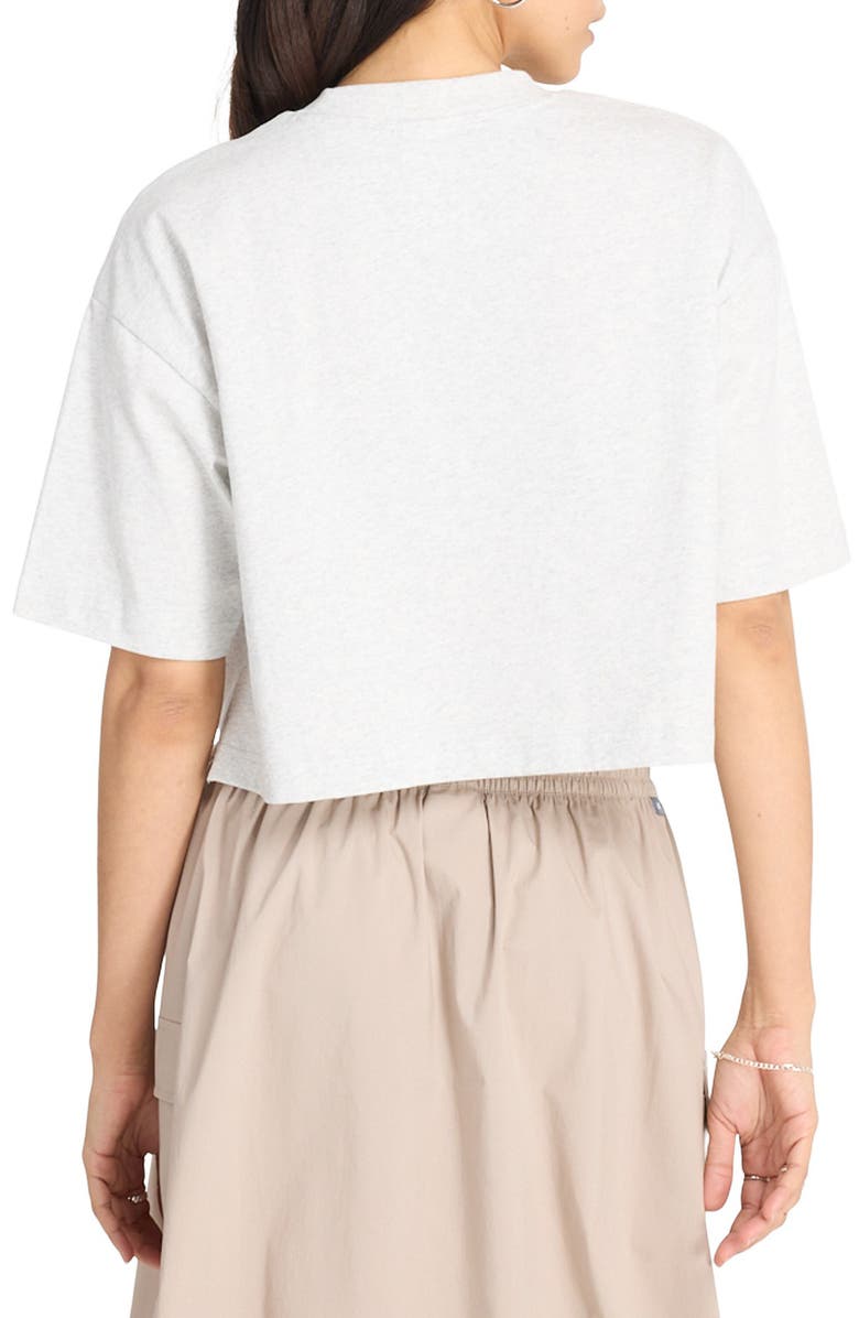 New Balance Oversize Crop Cotton Jersey T-Shirt, Alternate, color, Ash Heather