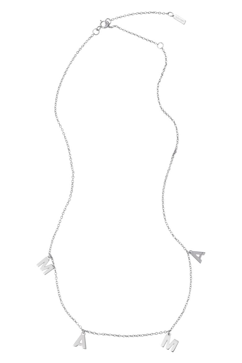 Mama Shaker Necklace, Main, color, SILVER