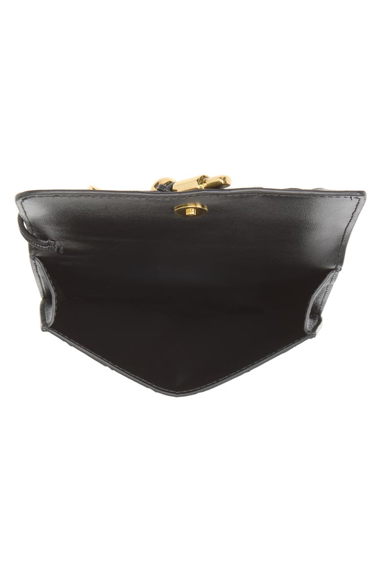 Andiamo Slip Intrecciato Leather Zip Card Case, Alternate, color, 1019 BLACK-M BRASS