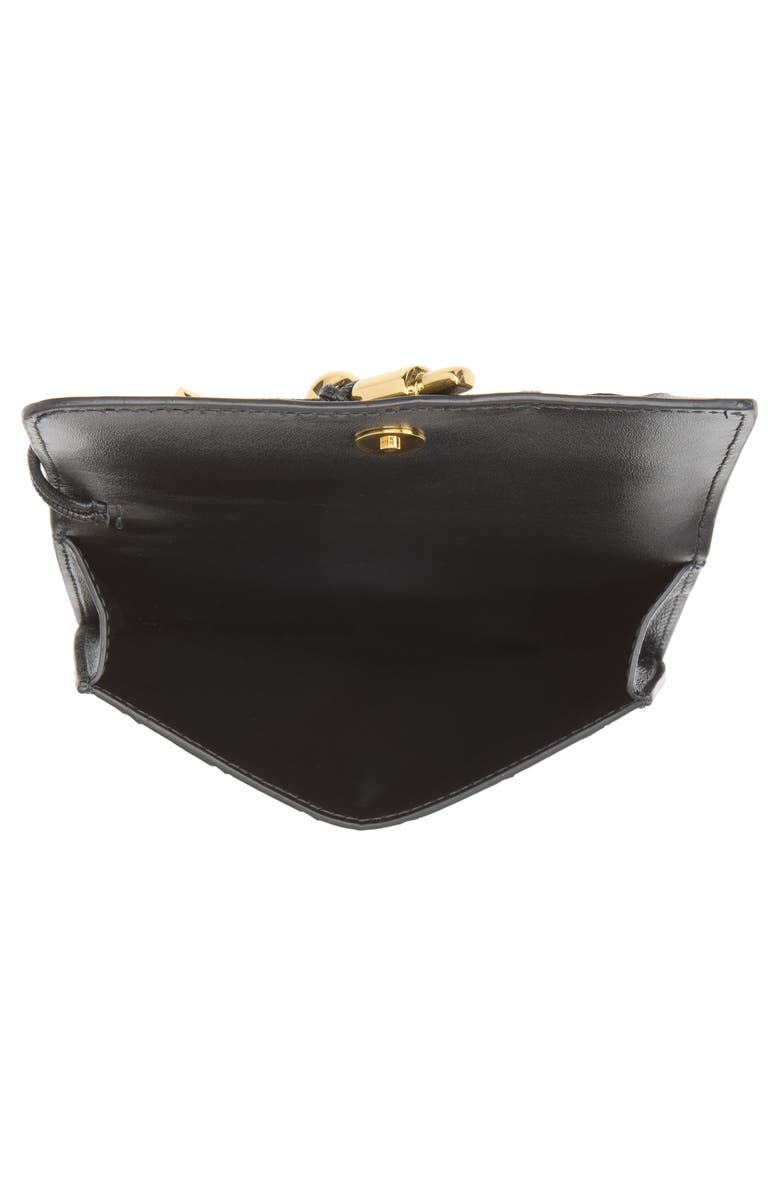 Bottega Veneta Andiamo Slip Intrecciato Leather Zip Card Case, Alternate, color, 1019 Black-M Brass