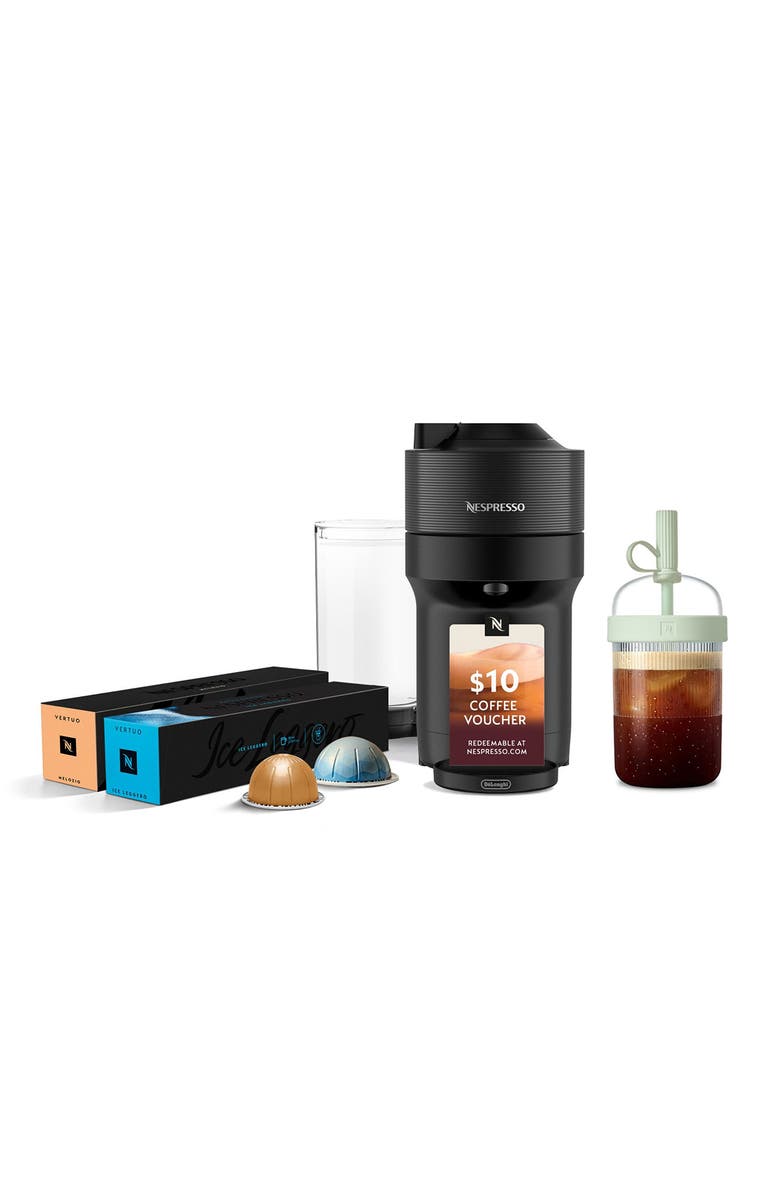Nespresso Vertuo Pop+ Coffee Machine & Iced Coffee Bundle, Alternate, color, Black