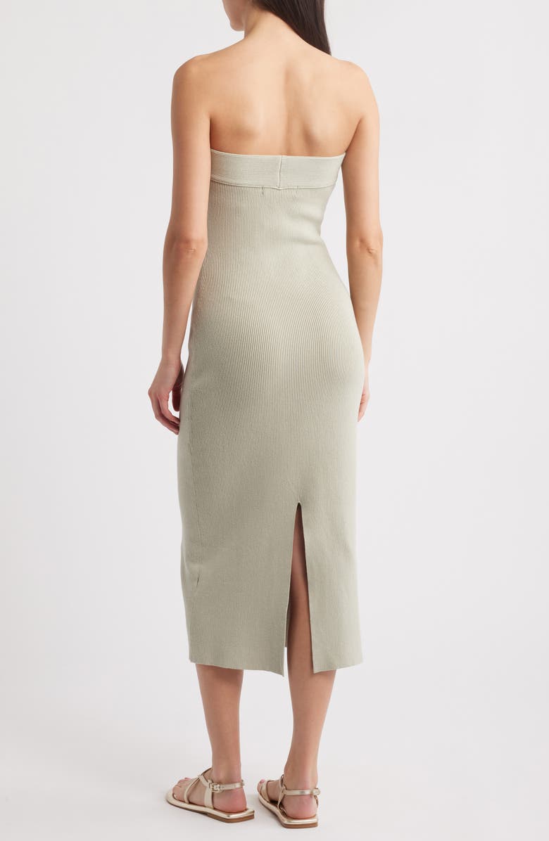 Free People Ravena Strapless Maxi Sweater Dress, Alternate, color, Lima Bean