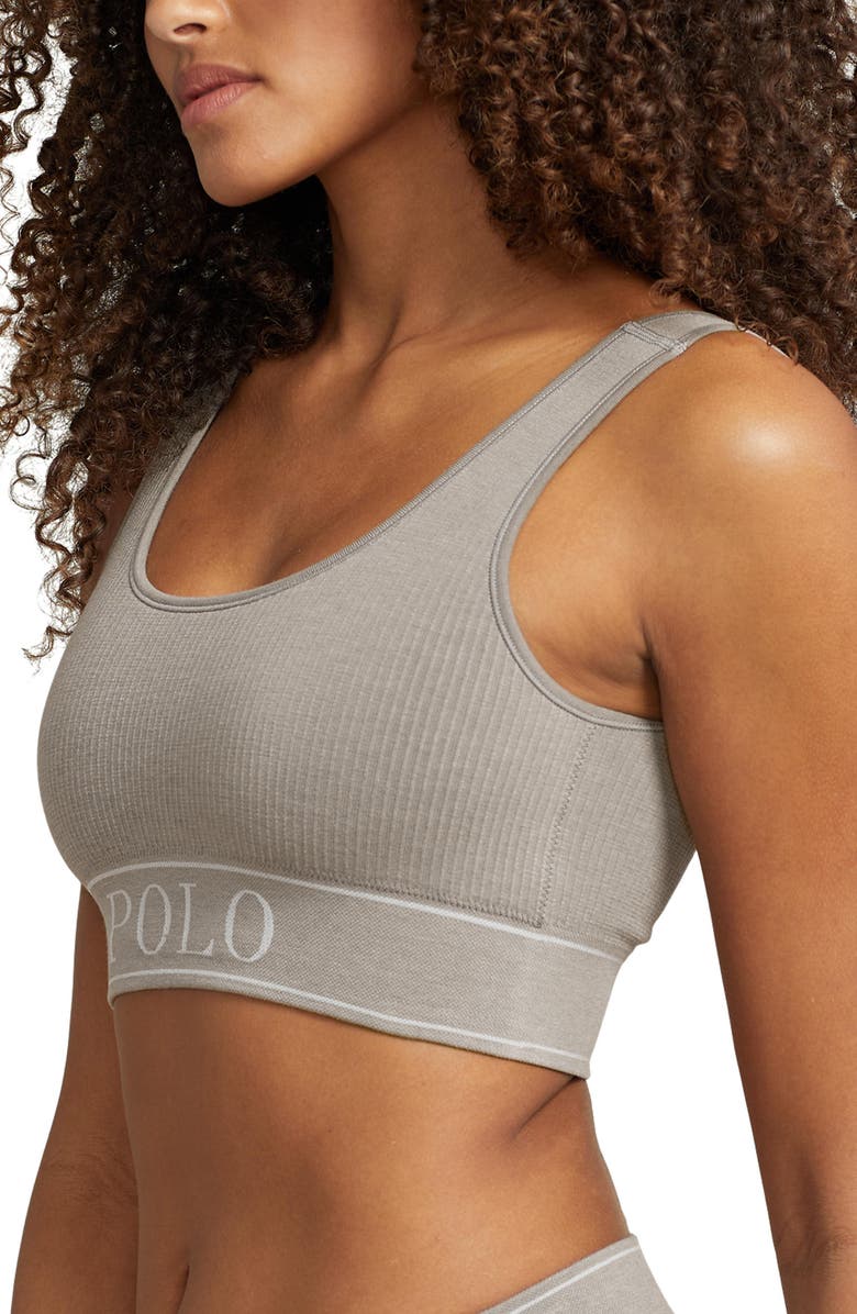 Polo Ralph Lauren Ribbed Square Neck Bralette, Alternate, color, 
