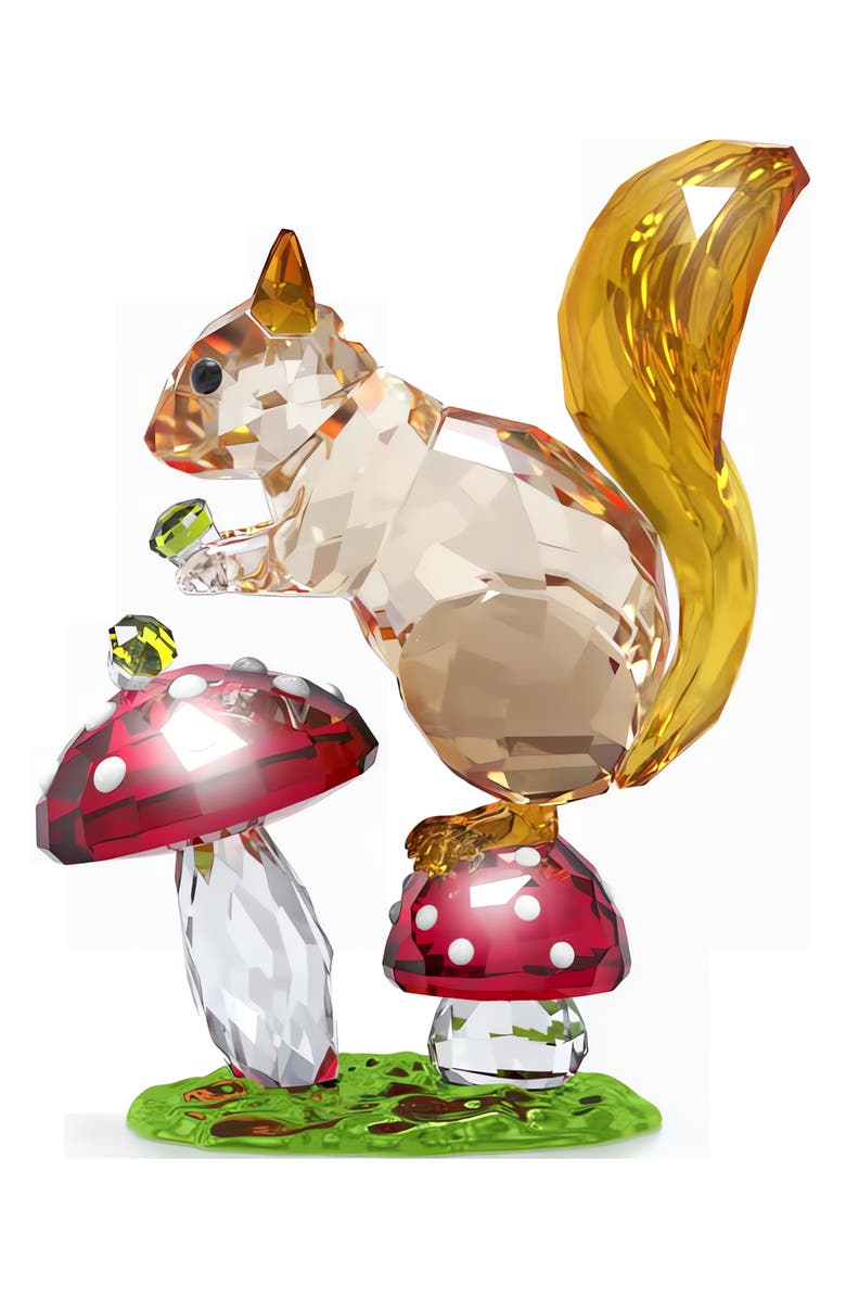 Swarovski Idyllia Crystal Squirrel & Mushrooms, Alternate, color, Multicolored