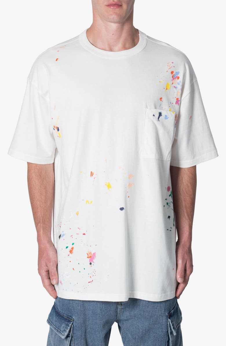 mnml Paint Spatter Cotton Pocket T-Shirt, Main, color,