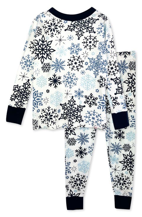 Kids' Zen Print Fitted Organic Cotton Two-Piece Pajamas