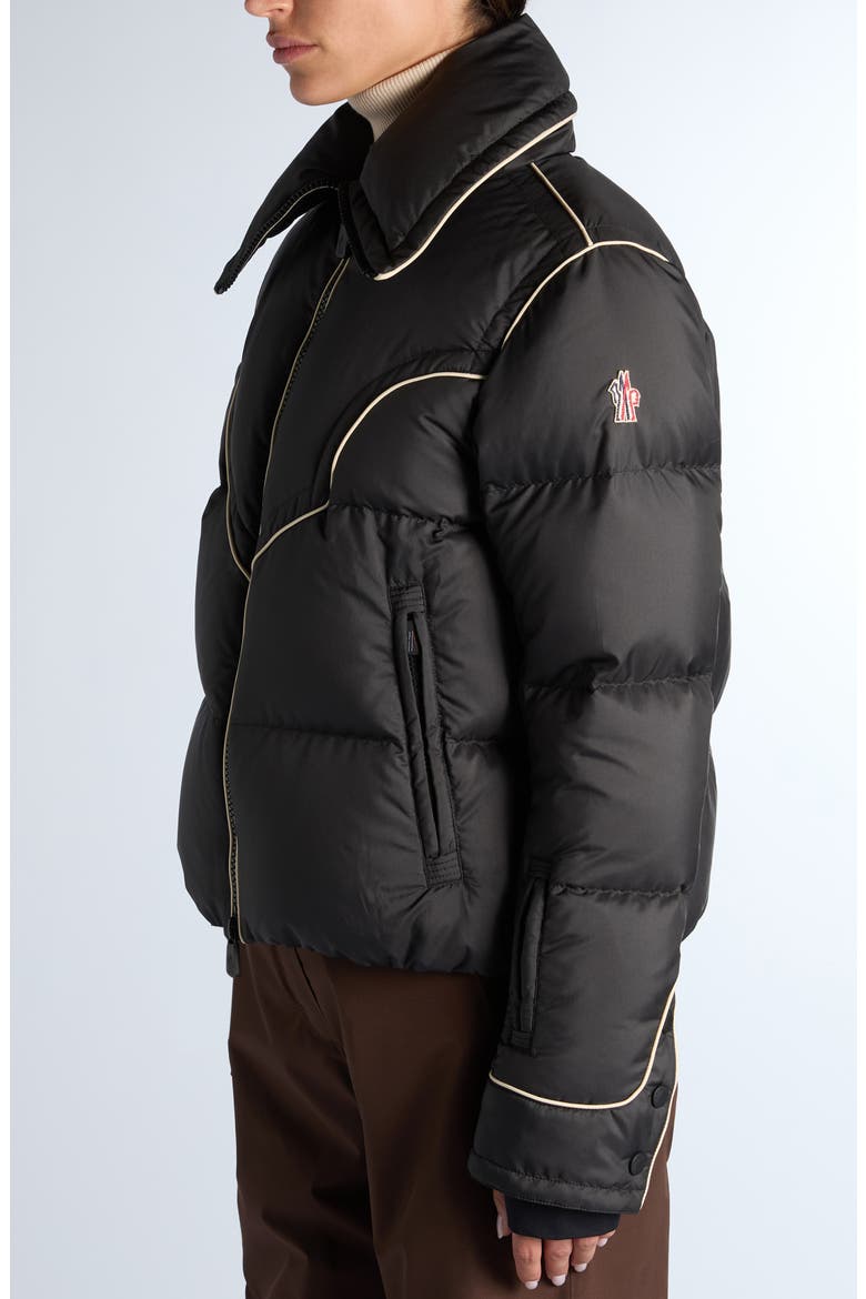 Blainville Down Puffer Bomber Jacket, Alternate, color, BLACK