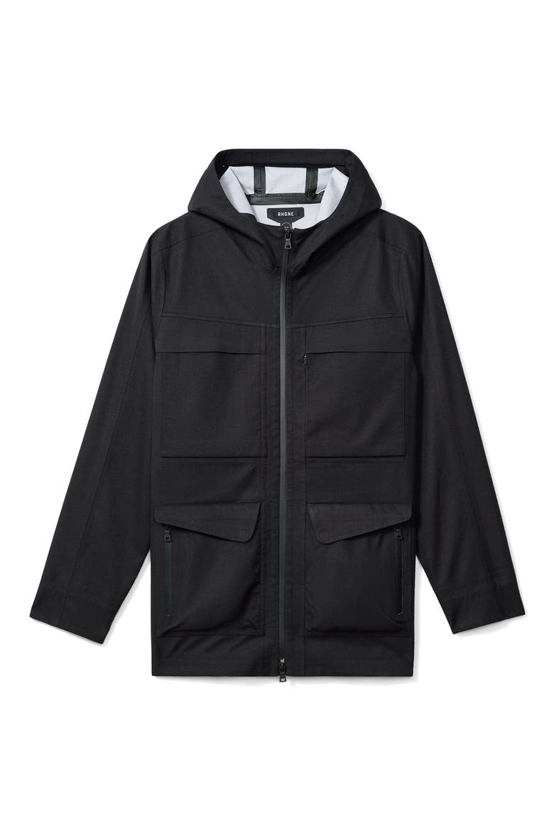 Commuter Water Resistant Field Coat, Alternate, color, BLACK