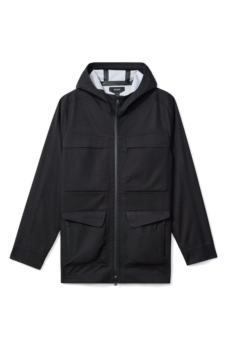 Rhone Commuter Water Resistant Field Coat, Alternate, color, Black