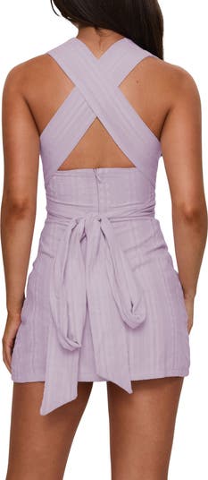 Alsace Plunge Cotton Minidress
